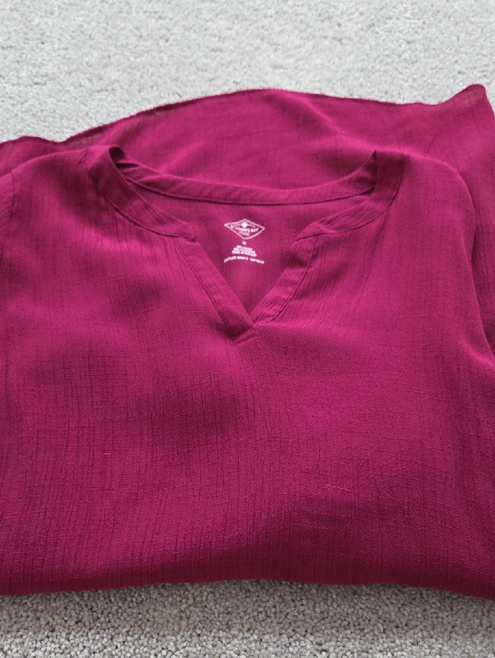 St. John's Bay Berry V-Neck Tunic Top